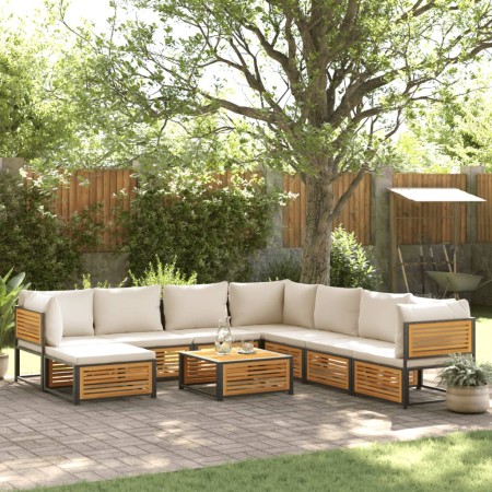 Set de sofás de jardín con cojines 9 pzas madera maciza acacia by , Garden sets - Ref: Foro24-3214926, Price: 1,00 €, Discoun...