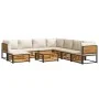 Set de sofás de jardín con cojines 9 pzas madera maciza acacia de , Conjuntos de jardín - Ref: Foro24-3214926, Precio: 1,00 €...