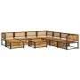 Set de sofás de jardín con cojines 9 pzas madera maciza acacia de , Conjuntos de jardín - Ref: Foro24-3214926, Precio: 1,00 €...