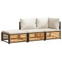 Set de sofás de jardín con cojines 3 pzas madera maciza acacia by , Garden sets - Ref: Foro24-3214932, Price: 365,01 €, Disco...