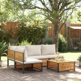 Set de sofás de jardín con cojines 5 pzas madera maciza acacia by , Garden sets - Ref: Foro24-3214930, Price: 581,51 €, Disco...