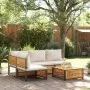 Set de sofás de jardín con cojines 5 pzas madera maciza acacia by , Garden sets - Ref: Foro24-3214930, Price: 581,51 €, Disco...