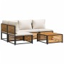 Gartensofagarnitur mit 5-teiligen Kissen aus massivem Akazienholz. von , Gartensets - Ref: Foro24-3214930, Preis: 591,54 €, R...