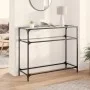Mesa consola superficie vidrio transparente acero 98x35x81 cm by , console tables - Ref: Foro24-846026, Price: 51,65 €, Disco...