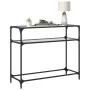 Mesa consola superficie vidrio transparente acero 98x35x81 cm by , console tables - Ref: Foro24-846026, Price: 51,65 €, Disco...