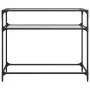 Mesa consola superficie vidrio transparente acero 98x35x81 cm by , console tables - Ref: Foro24-846026, Price: 51,65 €, Disco...