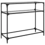 Mesa consola superficie vidrio transparente acero 98x35x81 cm by , console tables - Ref: Foro24-846026, Price: 51,65 €, Disco...