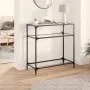 Mesa consola superficie vidrio transparente acero 80x35x81 cm by , console tables - Ref: Foro24-846024, Price: 47,92 €, Disco...