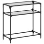 Mesa consola superficie vidrio transparente acero 80x35x81 cm by , console tables - Ref: Foro24-846024, Price: 48,68 €, Disco...