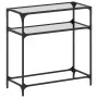 Mesa consola superficie vidrio transparente acero 80x35x81 cm by , console tables - Ref: Foro24-846024, Price: 47,92 €, Disco...