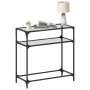Mesa consola superficie vidrio transparente acero 80x35x81 cm by , console tables - Ref: Foro24-846024, Price: 47,92 €, Disco...