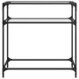 Mesa consola superficie vidrio transparente acero 80x35x81 cm by , console tables - Ref: Foro24-846024, Price: 47,92 €, Disco...