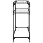 Mesa consola superficie vidrio transparente acero 80x35x81 cm by , console tables - Ref: Foro24-846024, Price: 48,68 €, Disco...