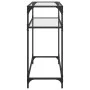 Mesa consola superficie vidrio transparente acero 80x35x81 cm by , console tables - Ref: Foro24-846024, Price: 47,92 €, Disco...