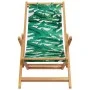Faltbare Strandstühle, 2 Stück, Stoff aus massivem Holz mit Blattmuster. von , Gartenstühle - Ref: Foro24-3214489, Preis: 148...