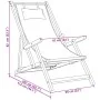 Faltbare Strandstühle, 2 Stück, Stoff aus massivem Holz mit Blattmuster. von , Gartenstühle - Ref: Foro24-3214489, Preis: 148...