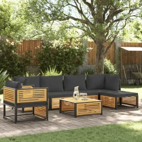 Set de sofás de jardín con cojines 7 pzas madera maciza acacia by , Garden sets - Ref: Foro24-3214882, Price: 928,92 €, Disco...
