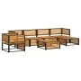 Gartensofa-Set mit 7-teiligen massiven Akazienholz-Kissen. von , Gartensets - Ref: Foro24-3214882, Preis: 928,11 €, Rabatt: %