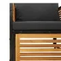Gartensofa-Set mit 7-teiligen massiven Akazienholz-Kissen. von , Gartensets - Ref: Foro24-3214882, Preis: 928,11 €, Rabatt: %