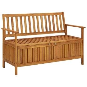 Banco de almacenaje de jardín madera de acacia maciza 120 cm de vidaXL, Bancos de jardín - Ref: Foro24-310279, Precio: 174,37...