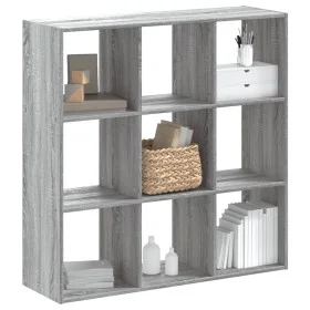 Estantería madera de ingeniería gris Sonoma 102x32x102 cm by , Bookcases and shelves - Ref: Foro24-852821, Price: 73,01 €, Di...