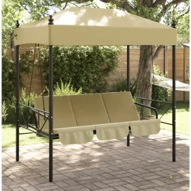 Banco columpio de jardín con toldo acero arena by , Garden rockers - Ref: Foro24-4008899, Price: 234,45 €, Discount: %
