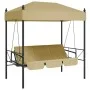 Banco columpio de jardín con toldo acero arena by , Garden rockers - Ref: Foro24-4008899, Price: 234,45 €, Discount: %