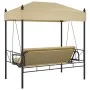 Banco columpio de jardín con toldo acero arena by , Garden rockers - Ref: Foro24-4008899, Price: 234,45 €, Discount: %