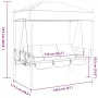 Banco columpio de jardín con toldo acero arena by , Garden rockers - Ref: Foro24-4008899, Price: 234,45 €, Discount: %