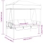 Banco columpio de jardín con toldo acero arena by , Garden rockers - Ref: Foro24-4008899, Price: 240,66 €, Discount: %