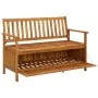 Solid acacia wood garden storage bench 120 cm by vidaXL, garden benches - Ref: Foro24-310279, Price: 164,58 €, Discount: %