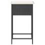 Küchenhocker mit 2 Stück schwarzen Kunststoff-Rattan-Kissen. von , Gartenstühle - Ref: Foro24-368317, Preis: 103,89 €, Rabatt: %