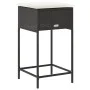 Küchenhocker mit 2 Stück schwarzen Kunststoff-Rattan-Kissen. von , Gartenstühle - Ref: Foro24-368317, Preis: 106,58 €, Rabatt: %