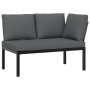 Banco de jardín con cojines aluminio negro by , garden benches - Ref: Foro24-4008569, Price: 194,62 €, Discount: %