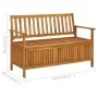 Solid acacia wood garden storage bench 120 cm by vidaXL, garden benches - Ref: Foro24-310279, Price: 164,58 €, Discount: %