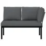 Banco de jardín con cojines aluminio negro by , garden benches - Ref: Foro24-4008569, Price: 186,16 €, Discount: %