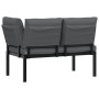 Banco de jardín con cojines aluminio negro by , garden benches - Ref: Foro24-4008569, Price: 194,62 €, Discount: %