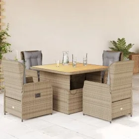Garten-Essgruppe 5-teilig mit beigen Polstern aus synthetischem Rattan von , Gartensets - Ref: Foro24-3262773, Preis: 615,71 ...