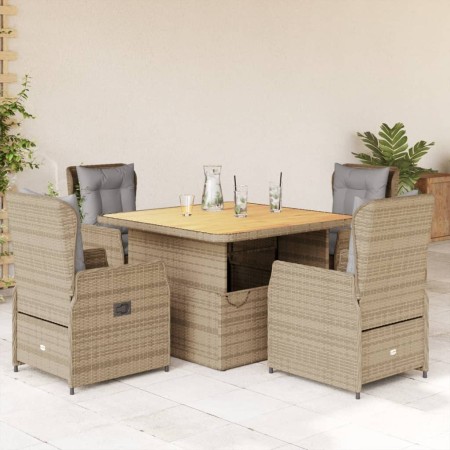 Garten-Essgruppe 5-teilig mit beigen Polstern aus synthetischem Rattan von , Gartensets - Ref: Foro24-3262773, Preis: 602,87 ...