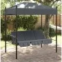 Gartenschaukelbank mit Baldachin aus dunkelgrauem Stahl von , Gartenwippen - Ref: Foro24-4008901, Preis: 238,01 €, Rabatt: %