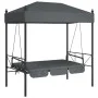 Banco columpio de jardín con toldo acero arena gris oscuro by , Garden rockers - Ref: Foro24-4008901, Price: 238,01 €, Discou...