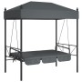 Banco columpio de jardín con toldo acero arena gris oscuro by , Garden rockers - Ref: Foro24-4008901, Price: 267,14 €, Discou...