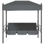 Banco columpio de jardín con toldo acero arena gris oscuro by , Garden rockers - Ref: Foro24-4008901, Price: 267,14 €, Discou...