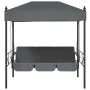 Gartenschaukelbank mit Baldachin aus dunkelgrauem Stahl von , Gartenwippen - Ref: Foro24-4008901, Preis: 238,01 €, Rabatt: %
