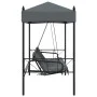 Gartenschaukelbank mit Baldachin aus dunkelgrauem Stahl von , Gartenwippen - Ref: Foro24-4008901, Preis: 238,01 €, Rabatt: %