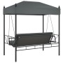 Banco columpio de jardín con toldo acero arena gris oscuro by , Garden rockers - Ref: Foro24-4008901, Price: 267,14 €, Discou...