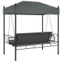 Gartenschaukelbank mit Baldachin aus dunkelgrauem Stahl von , Gartenwippen - Ref: Foro24-4008901, Preis: 238,01 €, Rabatt: %