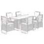 Set comedor jardín 7 pzas y cojines ratán sintético gris by , Garden sets - Ref: Foro24-3262930, Price: 778,21 €, Discount: %