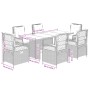 Set comedor jardín 7 pzas y cojines ratán sintético gris by , Garden sets - Ref: Foro24-3262930, Price: 789,98 €, Discount: %