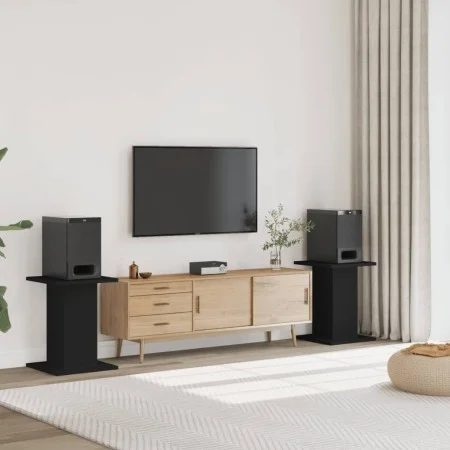 Soportes altavoces 2 uds madera ingeniería negro 30x30x60 cm de , Soportes para altavoces - Ref: Foro24-852655, Precio: 58,59...
